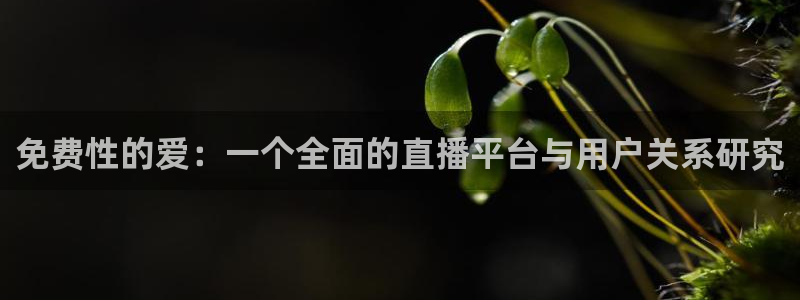 足球直播火凤直播：免费性的爱：一个全面的直播平台与用户关系研究
